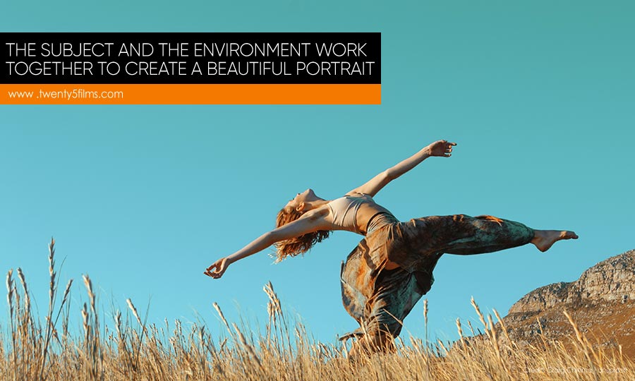 The subject and the environment work together to create a beautiful portrait