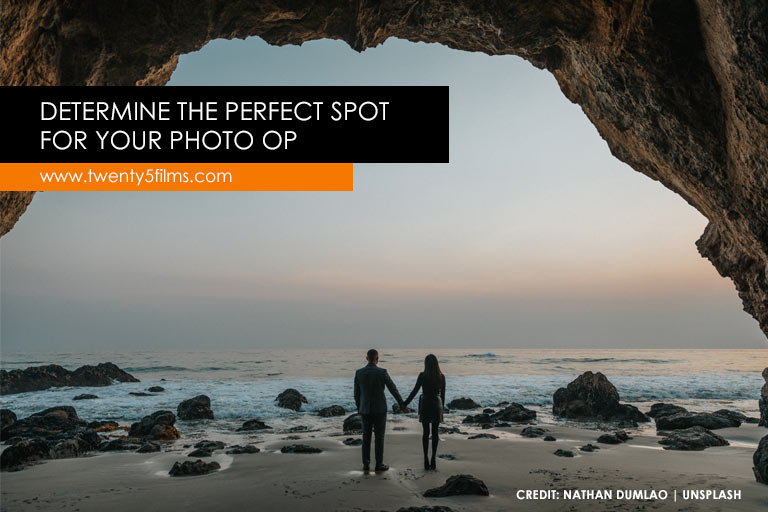 Determine the perfect spot for your photo op