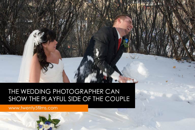  The wedding photographer can show the playful side of the couple